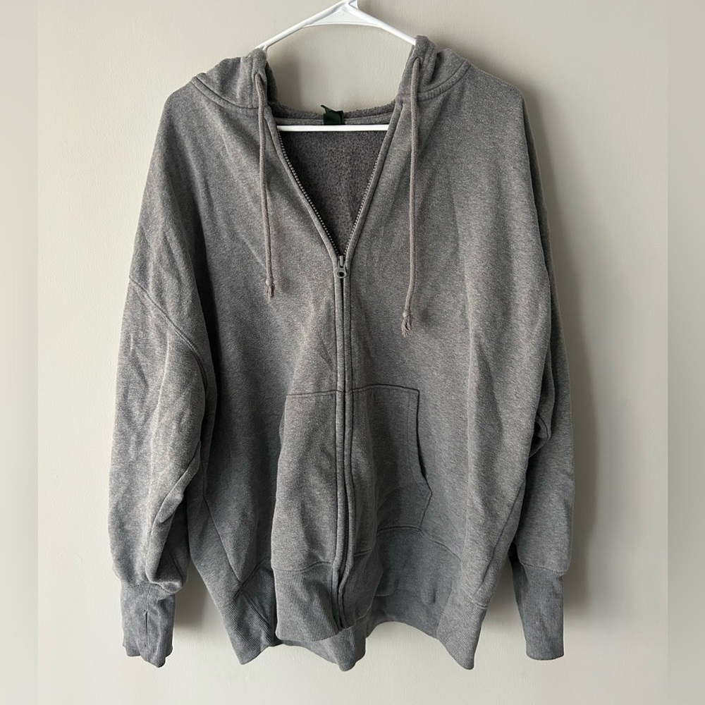 Wild Fable Charcoal Zip-Up Sweater